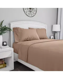فيلدكريست شرشف فلات بتصميم سادة - 100% قطن - 220 خيط لكل انش مربع - بيج (متوفر بعدة مقاسات) متوفر في ذا سكاوت - عمّان، الأردن