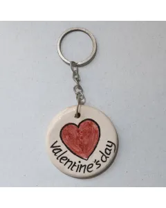 ميدالية خزفية دائرية يدوية – قطر 5 سم – فن الموزاييك