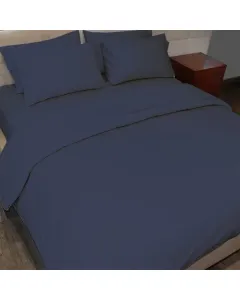 فيلدكريست غطاء وجه لحاف بتصميم سادة - 100% قطن - 220 خيط لكل انش مربع - مفرد\مفرد كبير - كحلي متوفر في ذا سكاوت - عمّان، الأردن