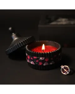 شمعة الرمان مع خاتم