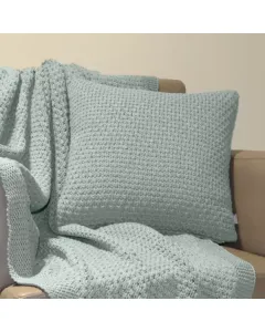 نوفا هوم "Pearly" غطاء وسادة محبوك يدوياً - 100% قطن - 45x45 سم - أخضر فاتح متوفر في ذا سكاوت - عمّان، الأردن