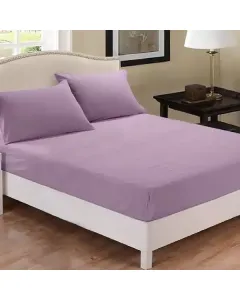 فيلدكريست طقم شرشف مطاط بتصميم سادة - 100% قطن - 220 خيط لكل انش مربع - بنفسجي (متوفر بعدة مقاسات) متوفر في ذا سكاوت - عمّان، الأردن