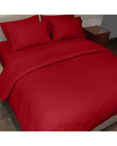 فيلدكريست غطاء وجه لحاف بتصميم سادة - 100% قطن - 220 خيط لكل انش مربع - أحمر (متوفر بعدة مقاسات) متوفر في ذا سكاوت - عمّان، الأردن