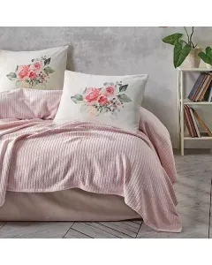 نوفا هوم "Rosanna" كفر سرير بيكيه - 100% قطن - مجوز/مجوز كبير - 4 قطع - زهري متوفر في ذا سكاوت - عمّان، الأردن
