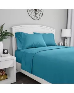 فيلدكريست شرشف فلات بتصميم سادة - 100% قطن - 220 خيط لكل انش مربع - مفرد\مفرد كبير - تركواز متوفر في ذا سكاوت - عمّان، الأردن